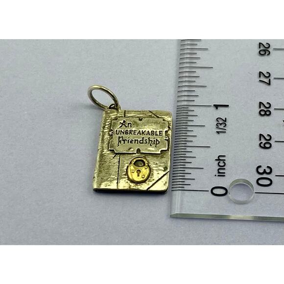 Waxing poetic Sterling silver friendship charm - Picture 2 of 3